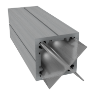 Dual Straight composietpaal 300x9x9 cm Stone Grey ~