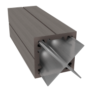 Dual Straight composietpaal 270x9x9 cm Wenge Brown ~