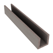 Dual Straight Klein U-profiel 182x2,7x3,5 cm Wenge Brown (tbv T&G plank) ~
