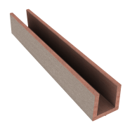 Dual Straight Klein U-profiel 202x2,7x3,5 cm Tropical Brown (tbv T&G plank) ~