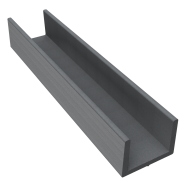 Dual Straight U profiel tbv betonplaat 182x4,2x3,5 cm Stone grey ~