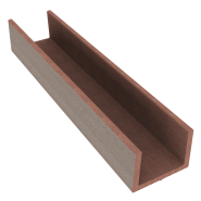 Dual Straight U profiel tbv betonplaat 182x4,2x3,5 cm Tropical Brown ~