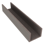 Dual Straight U profiel tbv betonplaat 182x4,2x3,5 cm Wenge Brown ~