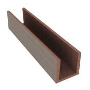 Dual Straight Groot U-profiel 202x4x5,5 cm Tropical Brown (tbv lamelafsluiting) OP=OP