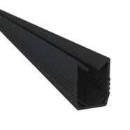 Dual Straight Onderprofiel PVC zwart klein 247x2,2x1,8 cm ~