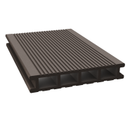 Dual Straight holle plank fijn-grof geribbeld 400x16,2x2,8 cm Tropical Brown ST prijs ~