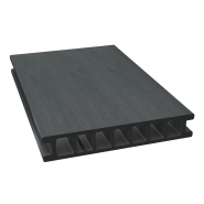 Dual Straight holle plank vlak houtnerf 400x16,2x2,8 cm Graphite Black ~