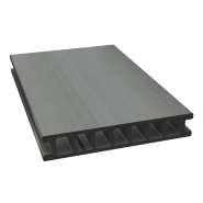 Dual Straight holle plank vlak houtnerf 400x16,2x2,8 cm Stone Grey ~