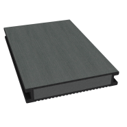 Dual Straight gevulde plank 400x16,2x2,8 cm fijn geribbeld Graphite Black ~
