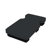 Dual Straight afdekkap zwart voor DFPAG2-82 (8,2x14,8x2,8 cm) ~