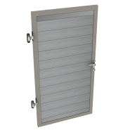 Dual Straight deur met aluminium vulling 100x200 cm (BxH) Stone Grey ~