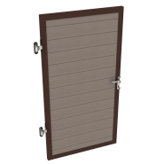 Dual Straight composiet deur 100x180 (BxH) Tropical Brown ~