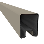 Dual Straight aluminium U-profiel boven 200x2,8x3,5cm Stone Grey ~