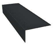 Dual Straight L-profiel 400x3,7x7,6 cm gelakt aluminium Graphite Black ~