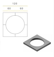 Boomkrans element grijs 60x60x12 cm. ~