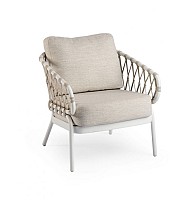 Natal Low Dining Chair Creme White 70x70 83 cm. ~