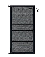 Elephant tuindeur Modular Evo houtcomposiet 180x90 cm Rock Grey, antraciet beslag ~