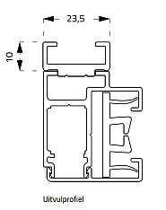SunMaster uitvulprofiel 10 mm. RAL7016 structuur ~