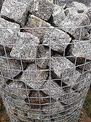 Kinderkop Gebruik Graniet Grijs ca.10x10/9x11cm (200kg/m2) OP=OP