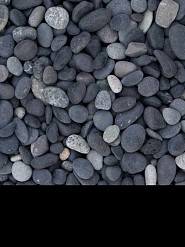 Beach Pebbles zwart (Castle Black) 5-8 mm. - 0,5 m³ BigBag á 900 kg. ~