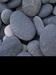 Beach Pebbles zwart (Castle Black) 30-60 mm. - 1 m³ BigBag à 1800 kg. ~