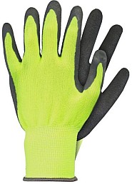 Werkhandschoenen latex geel maat M ~