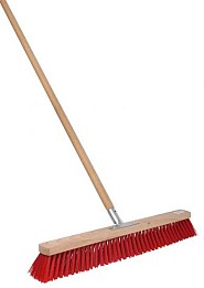 Straatbezem kunststof 60cm met steel ~