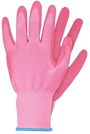 Werkhandschoenen latex roze maat S ~