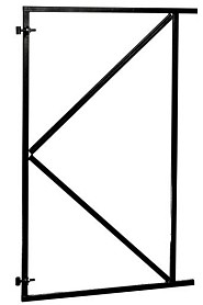 Verstelbaar stalen poortframe 120x155 cm. vuurverzinkt zwart gecoat ~