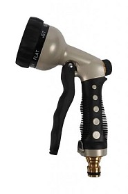 Universele pistoolbroes met messing nippel, 7 standen in blister ~