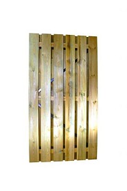 Grenen geschaafde plankendeur op verstelbaar zwart stalen frame 100x195 cm. recht groen geïmpregneerd. ~