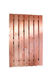 Douglas geschaafde plankendeur op zwart verstelbaar stalen frame 16 mm 120x195 cm. onbehandeld. ~