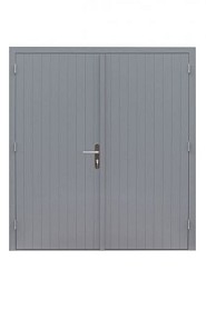 Hardhouten dubbele dichte deur Prestige, 202x221 cm. grijs gegrond. ~