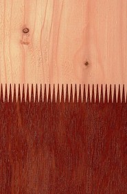 Angelim vermelho en douglas geschaafde paal gedroogd en gevingerlast 14,3x14,3x320 cm ~