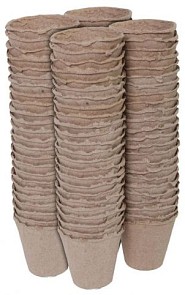 Turfpotjes rond 8 cm (96 stuks) ~