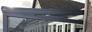 Verasol aluminium spiekozijn met glas 1 veld diepte 2500 mm (0-500mm 270-1100mm) Wit RAL 9010 / Antraciet / Brons structuurlak~