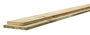 Midden-Europees vuren fijnbezaagde plank 1,9x14,5x200 cm. groen geïmpregneerd. ~