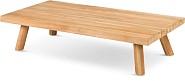Wakkanda SalonTafel Solid Teak (FSC)blad (6 cm dik) en poten Teak (150x80x35 cm) ~