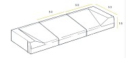 Inritblok Links 18x50x50cm - Aansluiting op 18/20 trottoirband - Visbek ~