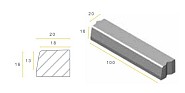 Trottoirband 18/20x20x100 grijs vis K ~