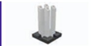 Boston pvc afdekkap RAL7016 voor paalhouder ~