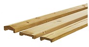 Vuren geschaafde afdeklat met sponning (5,2 cm) 1,9x7x181,5 cm t.b.v. recht/toogscherm, groen geïmpr