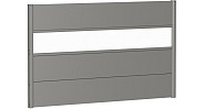 Wandpaneel voor Schutting met Acrylglas 150x90 kwartsgrijs-metallic ~