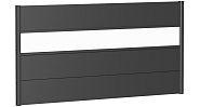 Wandpaneel voor Schutting met Acrylglas 180x90 donkergrijs-metallic ~
