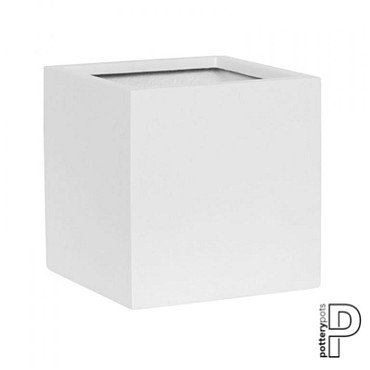 Pottery Pots plantenbak Fleur L Matte White 25x25x25 cm ~