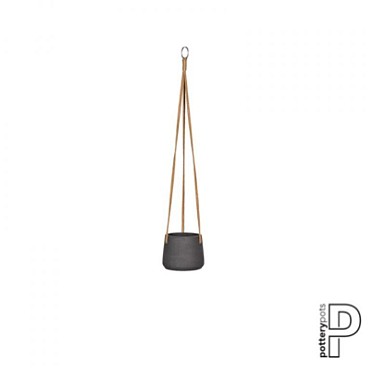 Pottery Pots plantenbak Patt S (hanging) Black Washed ø13.5x11 cm ~