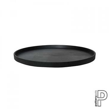 Saucer Round Fiberstone Black