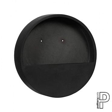 Pottery Pots plantenbak Wally (hanging) M Fiberstone Black ø50x10 cm ~