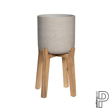 Pottery Pots plantenbak Charlie L (Feet High)  Grey Washed ø32x51.5 cm ~