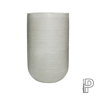 Pottery Pots plantenbak Cody L Horizontal Ridged Cement hoogte: 70 diameter: 42~